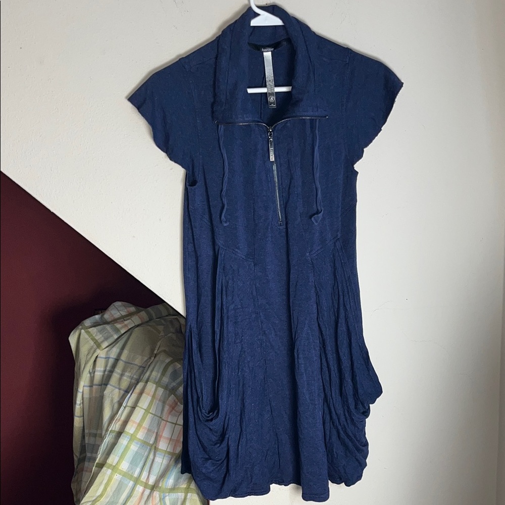 Kensie Slouchy Navy Blue Mini Jumpssuit Skort Huge‎ Pockets S